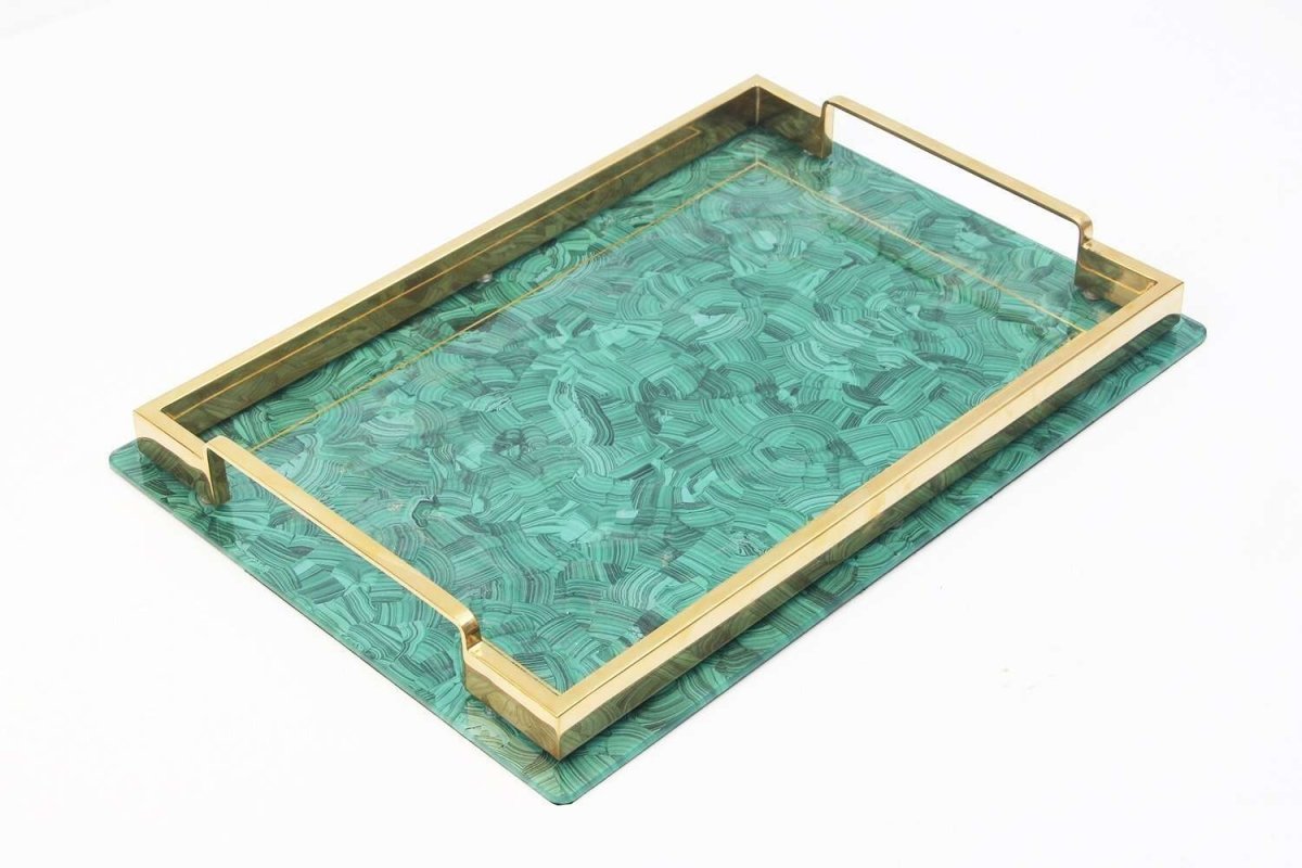 Alexandra Malachite Drinks Tray - Ouverture London