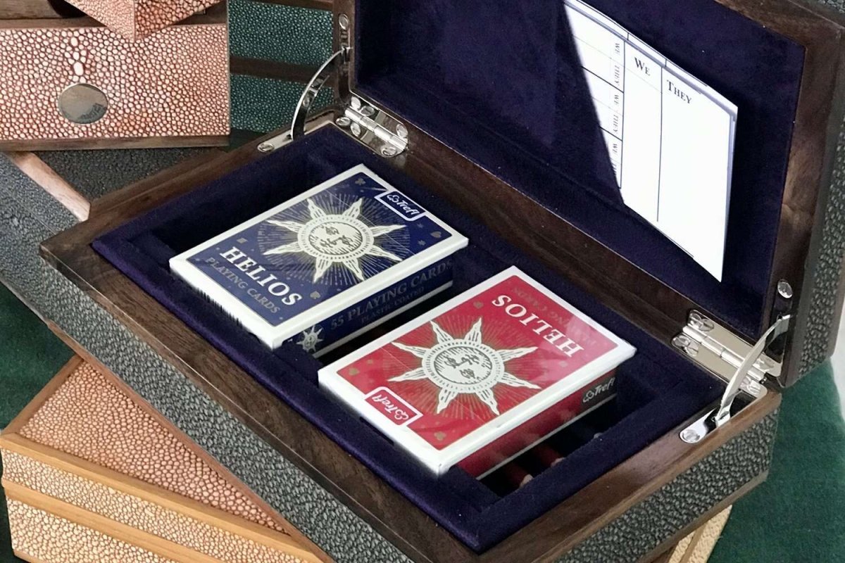 Bridge Set in Brown Shagreen - Ouverture London