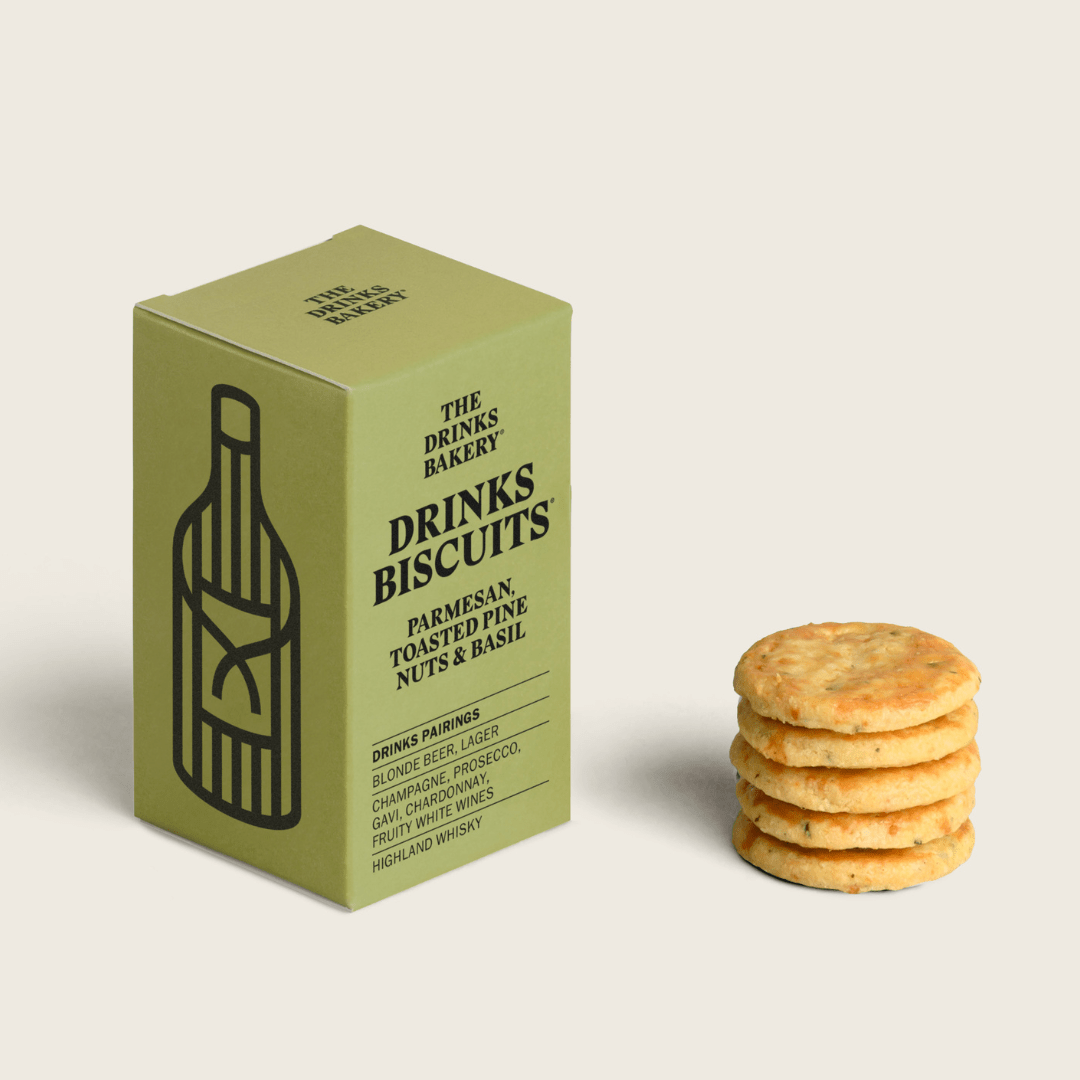 Drinks Biscuits - Parmesan Toasted Pine Nuts & Basil 36g x 8 Packs - Ouverture London