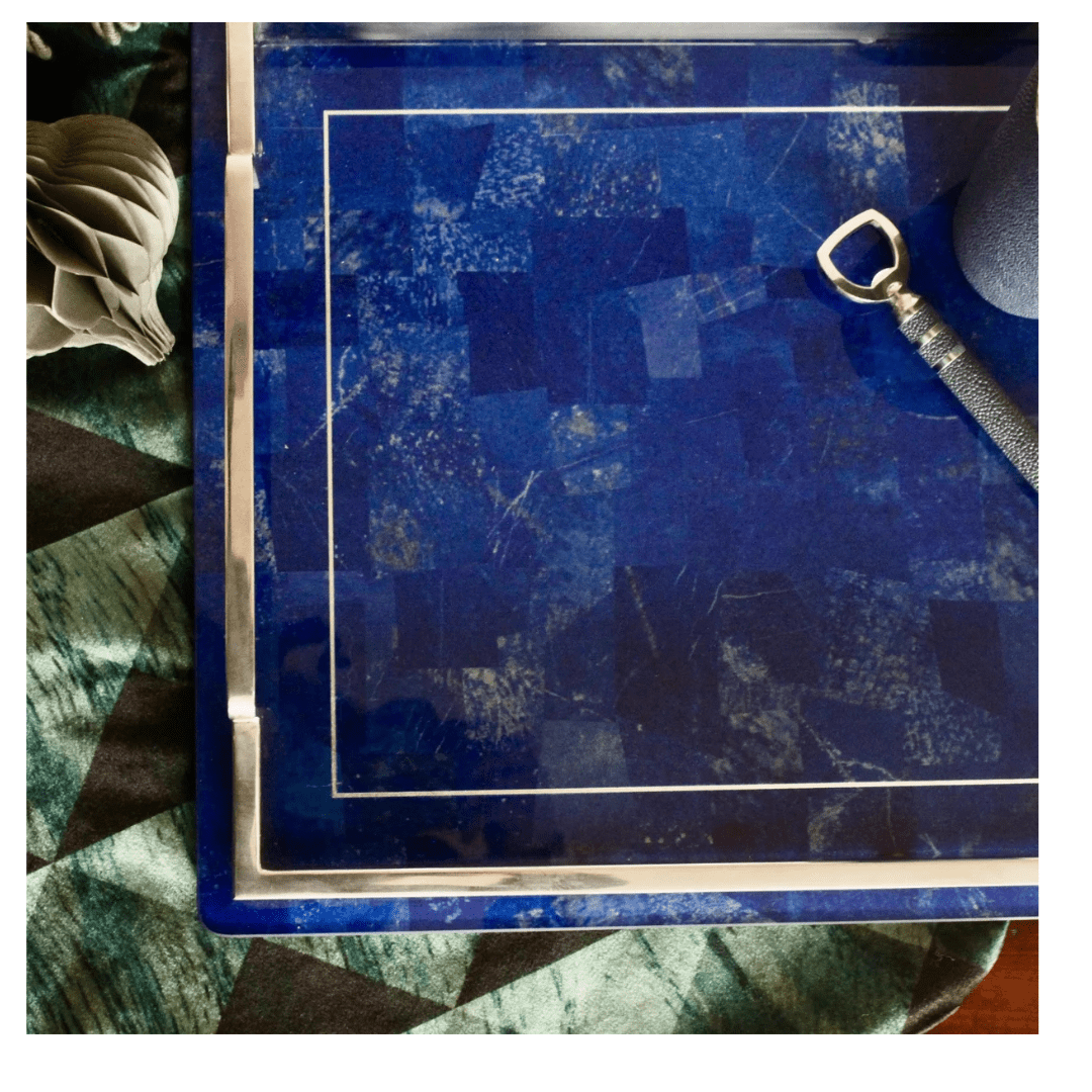 Lapis Lazuli Drinks Tray - Ouverture London