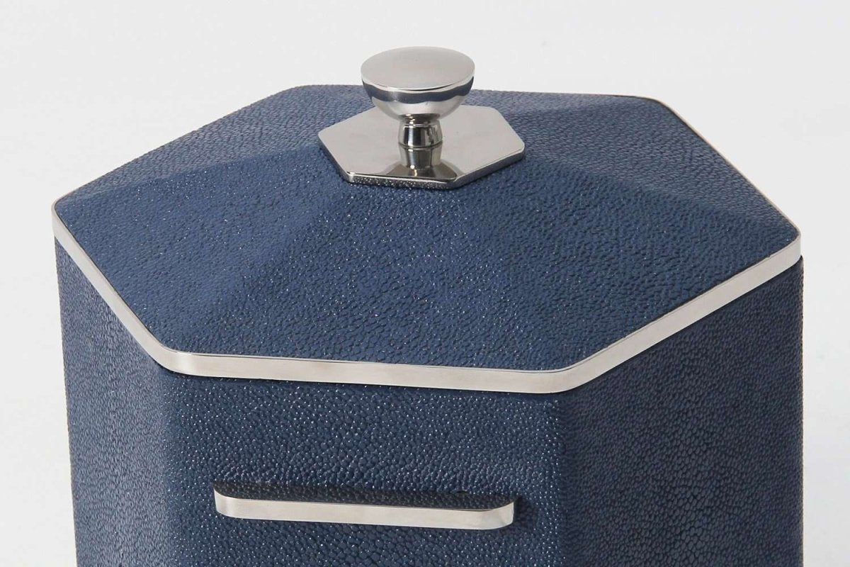 Otis Ice Bucket in Nile Blue Shagreen - Ouverture London
