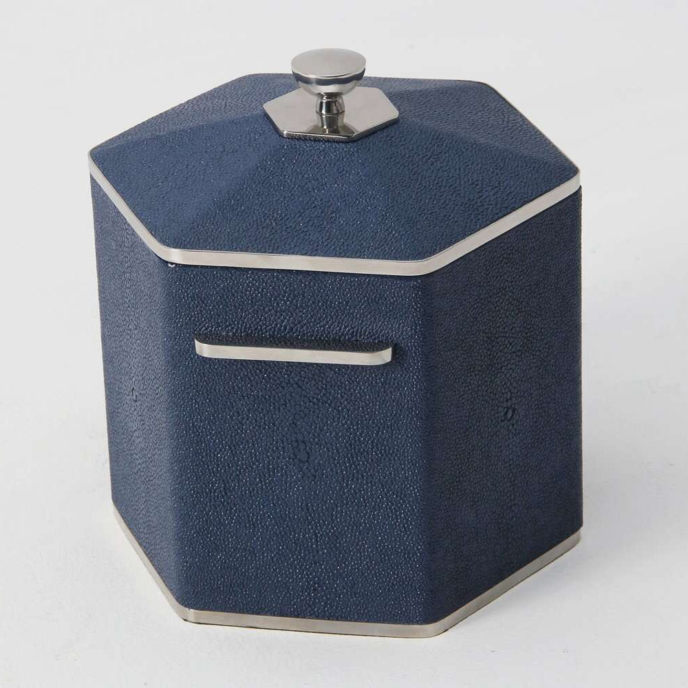 Otis Ice Bucket in Nile Blue Shagreen - Ouverture London